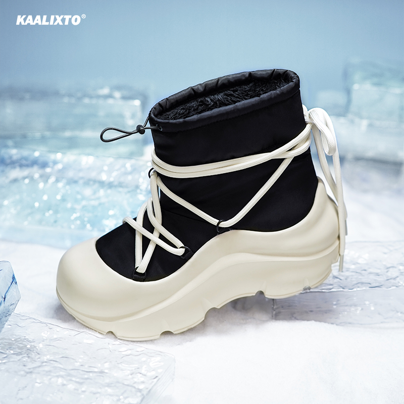 kaalixto新款保暖棉鞋男女情侣款时尚雪地靴男冬靴保暖加绒女靴子