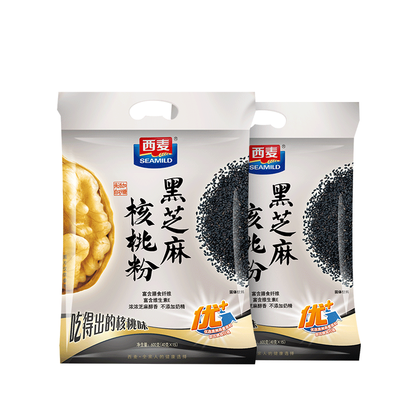 西麦600g早餐代餐黑芝麻核桃粉