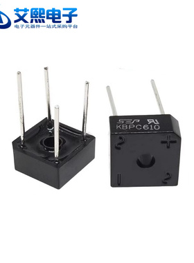 KBPC608 KBPC610 直插 全桥方桥 整流桥堆 800V/1000V 6A SEP原装