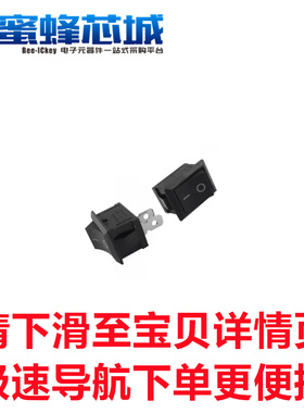 小船型开关 117S 船形开关 8.5x13.5mm铜脚 250VAC/3A两脚