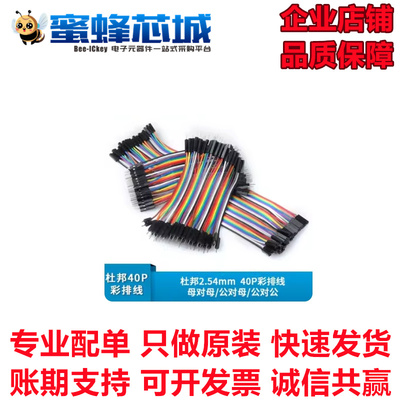 40P杜邦线 彩色排线 两端装杜邦壳 10cm 15cm 20cm 30cm 40cm长度