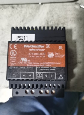 正品魏德米勒开关电源8754960000  25W5V5A,