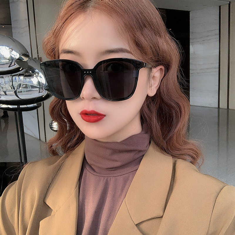 网红个性大框偏光墨镜百搭开车男女驾驶方框太阳镜韩版潮圆脸眼镜