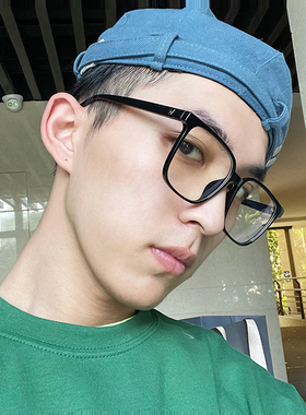 黑色复古眼镜男韩版近视网红款显脸小神器抗蓝光防辐射平光镜架女