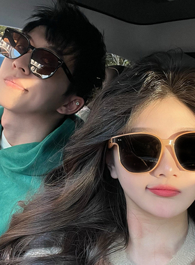 奶茶墨镜女高级感ins大框方圆脸显瘦网红情侣男防紫外线太阳眼镜