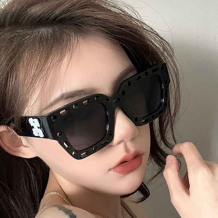防紫外线方形复古女可配近视街拍