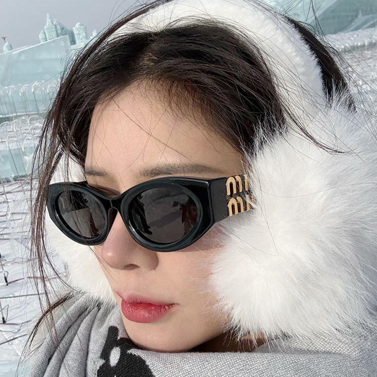 猫眼墨镜黑色女赵露思同款小框高级防紫外线防晒开车近视太阳镜女