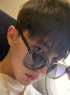 方形复古可配近视大框茶色眼镜