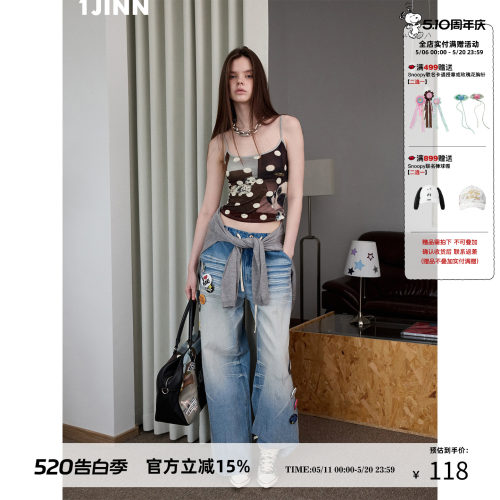 1JINNSTUDIO波点印花吊带背心