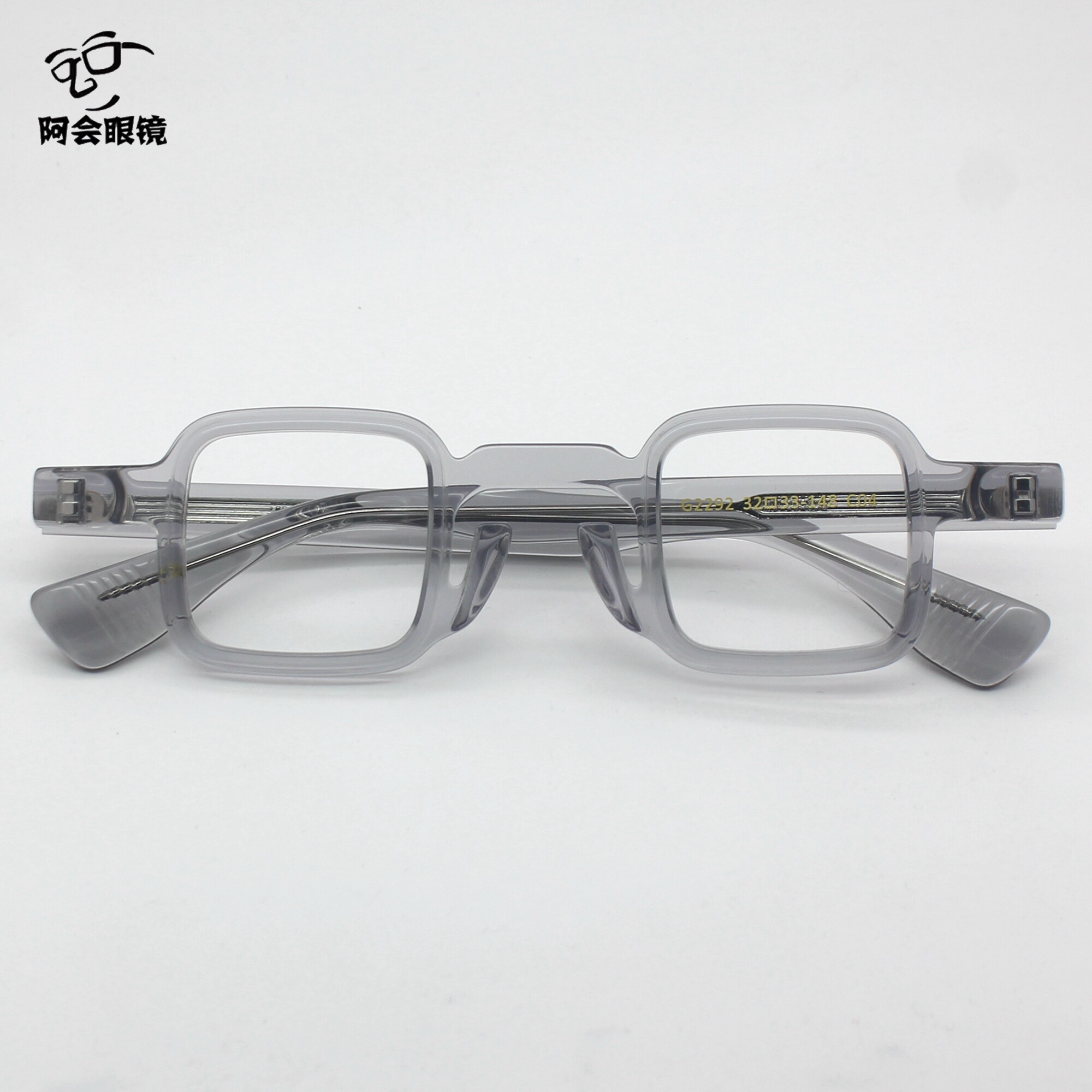 复古超小正方形眼镜框迷你粗厚宽边板材手工眼镜架男配高度数近视