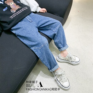 anika品牌童装 男女童中大童 薄款 休闲长裤 牛仔裤