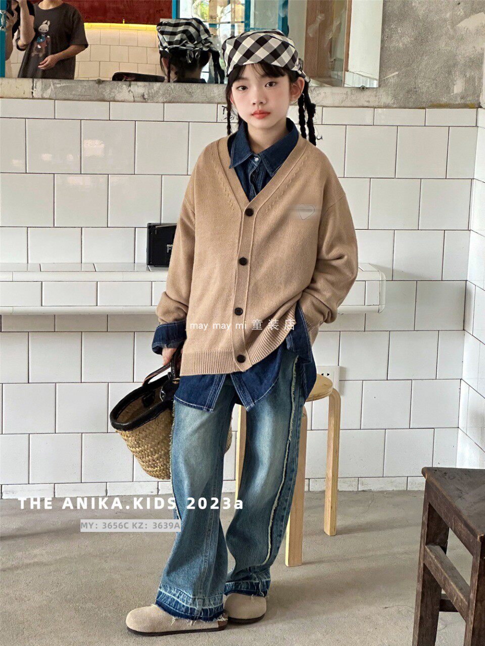 ANIKA阿尼卡儿童毛衣 春秋款男女童中大童长袖针织外套毛衣