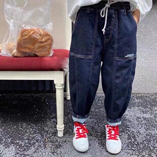 anika品牌童装 男女童中大童 薄款 休闲长裤 牛仔裤
