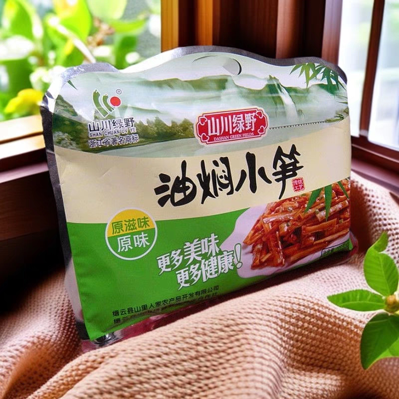 山川绿野即食油焖小笋袋装原味图片