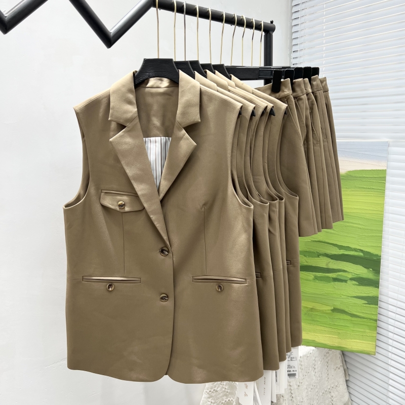 吊牌899@高级感轻奢韩版马甲西装套装女春夏新款百搭显瘦休闲套装