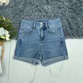 性感弹力热裤 小个子裤 牛仔短裤 浅色辣妹高腰包臀修身 子女夏季