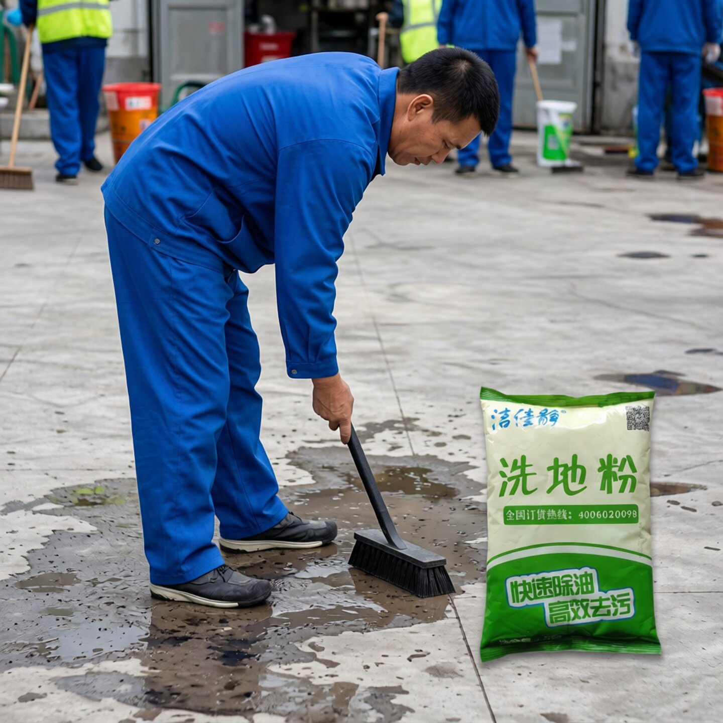 洁佳静洗地粉洗碗厂地面油污清洁重油污清洁粉地板除油粉2公斤/包