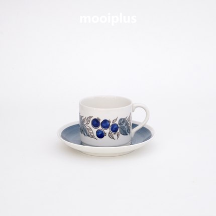 瑞典/中古｜Rorstrand Gille 蓝莓浆果 中古杯组 / mooiplus