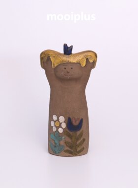 瑞典/中古｜Upsala-Ekeby 囧囧 女孩摆件 Stina / H17.5cm