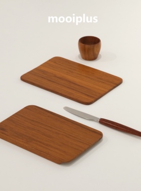 瑞典/中古｜Karl Holmberg 柚木板 蛋杯 黄油刀 置物盘/ mooiplus