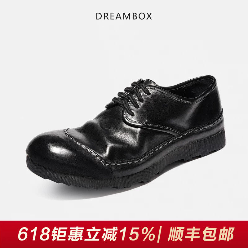 DREAMBOX钧博防滑耐磨包头水洗马皮男士皮鞋舒适徒步户外休闲鞋