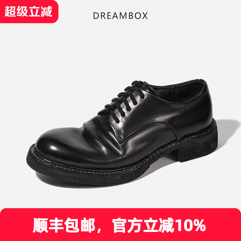 哑光马臀皮水洗德比鞋