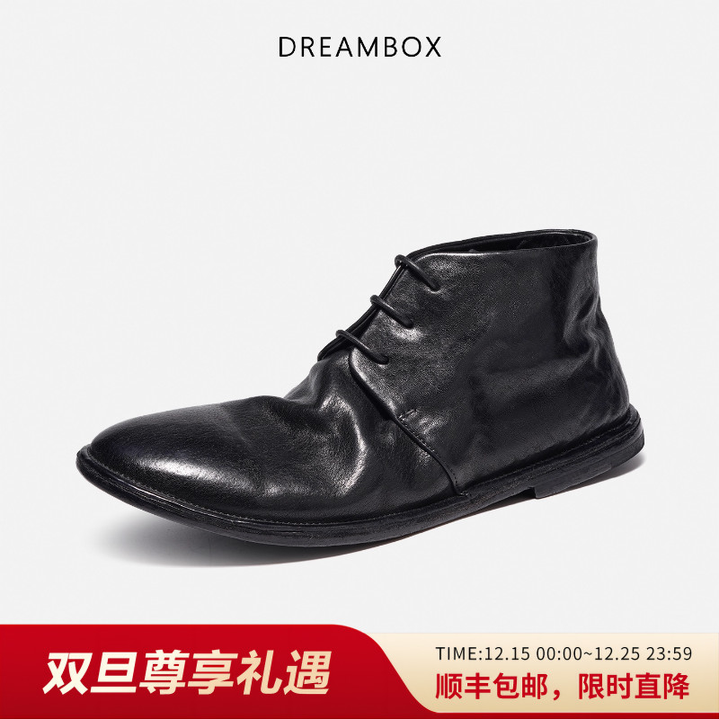 钧博2025新款石水洗马皮短靴