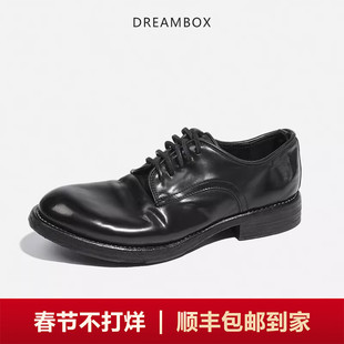 dreambox钧博高端商务男鞋意大利马臀皮手工固特异皮鞋vibram底潮