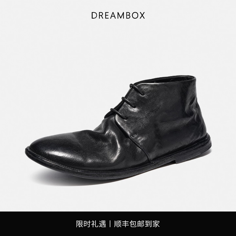 钧博2026新款石水洗马皮短靴