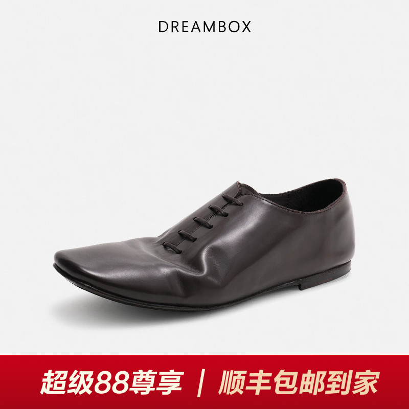 钧博薄款老钱风夏季透气休闲皮鞋图片