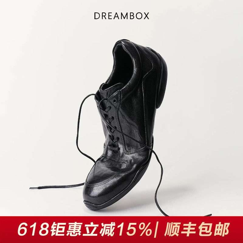 DREAMBOX钧博vibram软底轻便透气运动休闲鞋石洗马皮夏季薄款鞋子