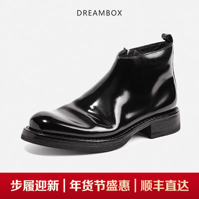 DREAMBOX钧博纯手工马臀皮男靴