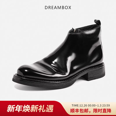 DREAMBOX钧博纯手工马臀皮男靴