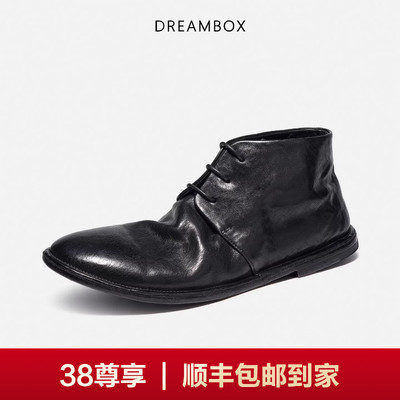 钧博2025新款石水洗马皮短靴