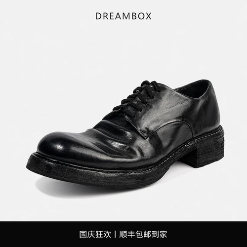DREAMBOX水洗马皮纯手工男士皮鞋