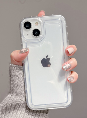 红米硅胶机壳减震苹果保软6p7p8p防摔14简约适用手壳护套x外壳K30透明13Pro男女iPhone14plus气囊NOTE95G小米