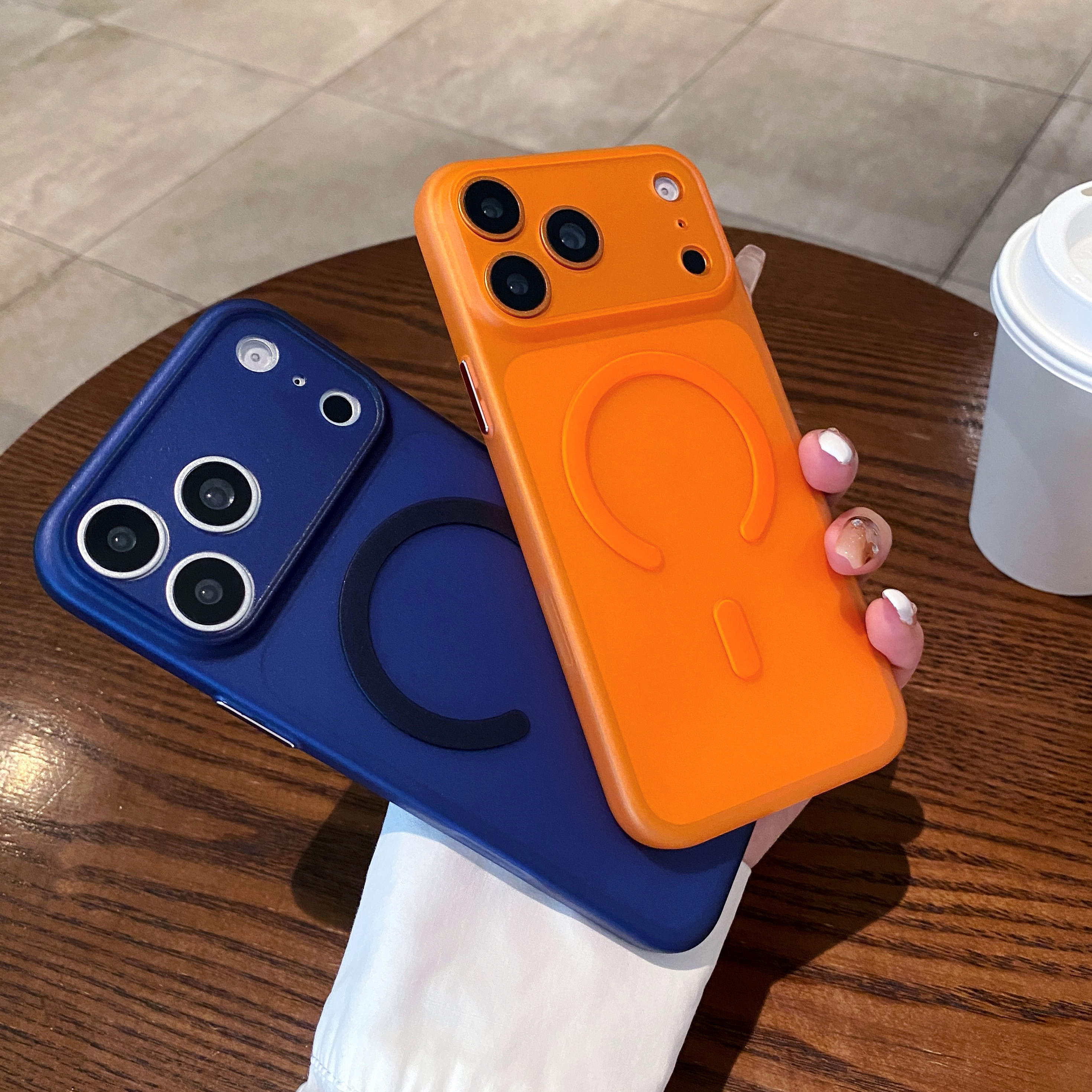 带相机按键超薄软壳适用苹果17promax手机壳女款iPhone17半透明磨砂16plus磁吸15镜头全包14防摔防指纹保护套