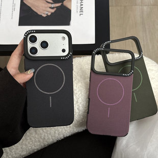 科技编织物软壳适用iPhone16Promax手机壳苹果17磁吸15硅胶14plus创意简约13promax男女11情侣款12防摔保护套