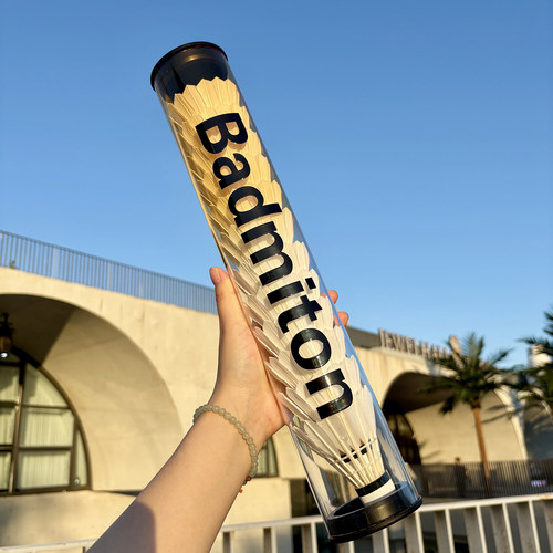 透明彩色羽毛球拍用品球筒亚克力彩色收纳筒羽毛球收纳球筒