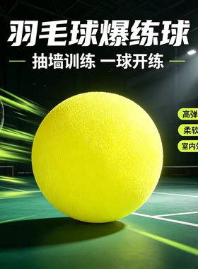 高密度海绵球羽毛球训练器套装