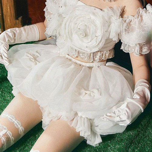 Lolita玻璃纱防走光南瓜裙撑