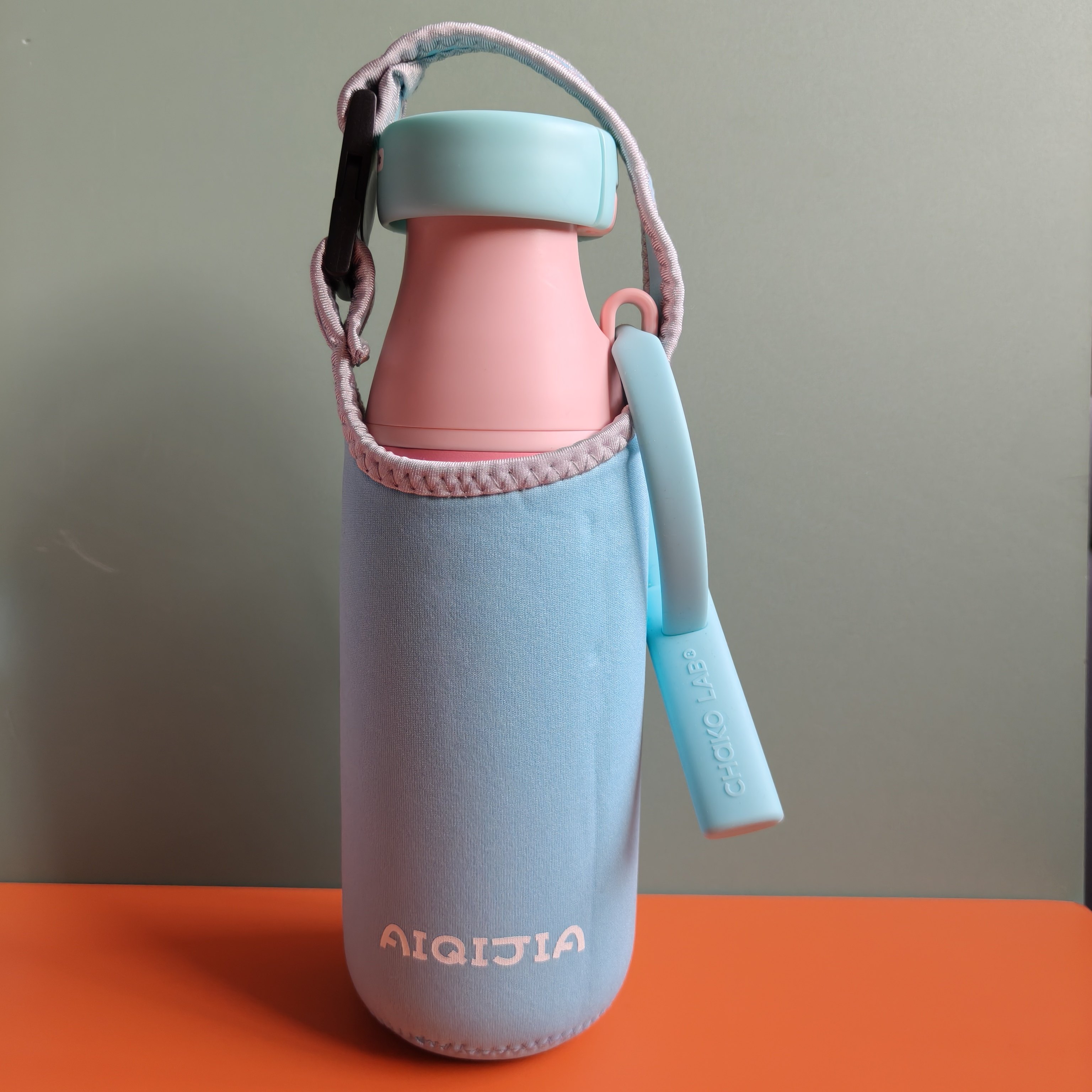 杯套带提绳chakolab和序牛奶瓶保温杯水杯套水壶保护套袋学生防摔