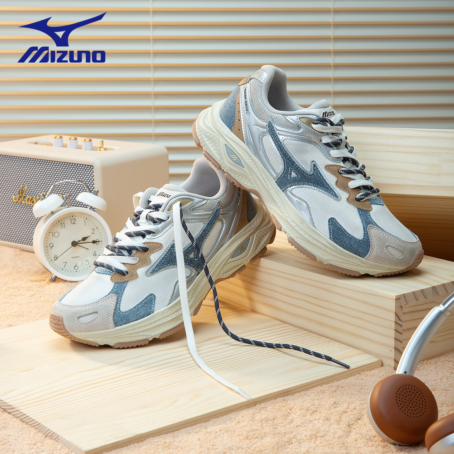 Mizuno美津浓复古跑步鞋透气回弹