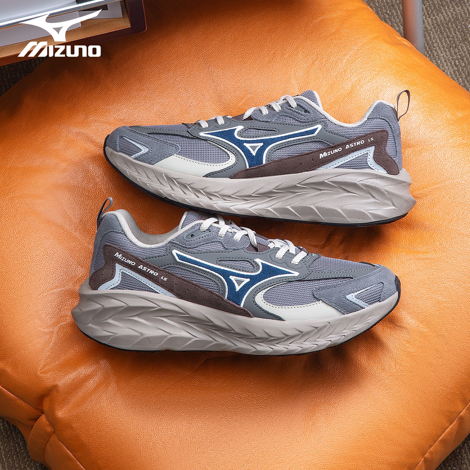 Mizuno美津浓复古厚底跑步鞋透气