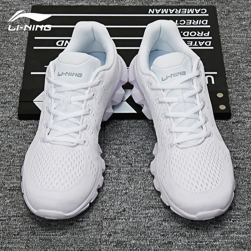 李宁夏天透气运动鞋男跑步鞋网面鞋男夏季超轻跑鞋轻便休闲跑鞋男