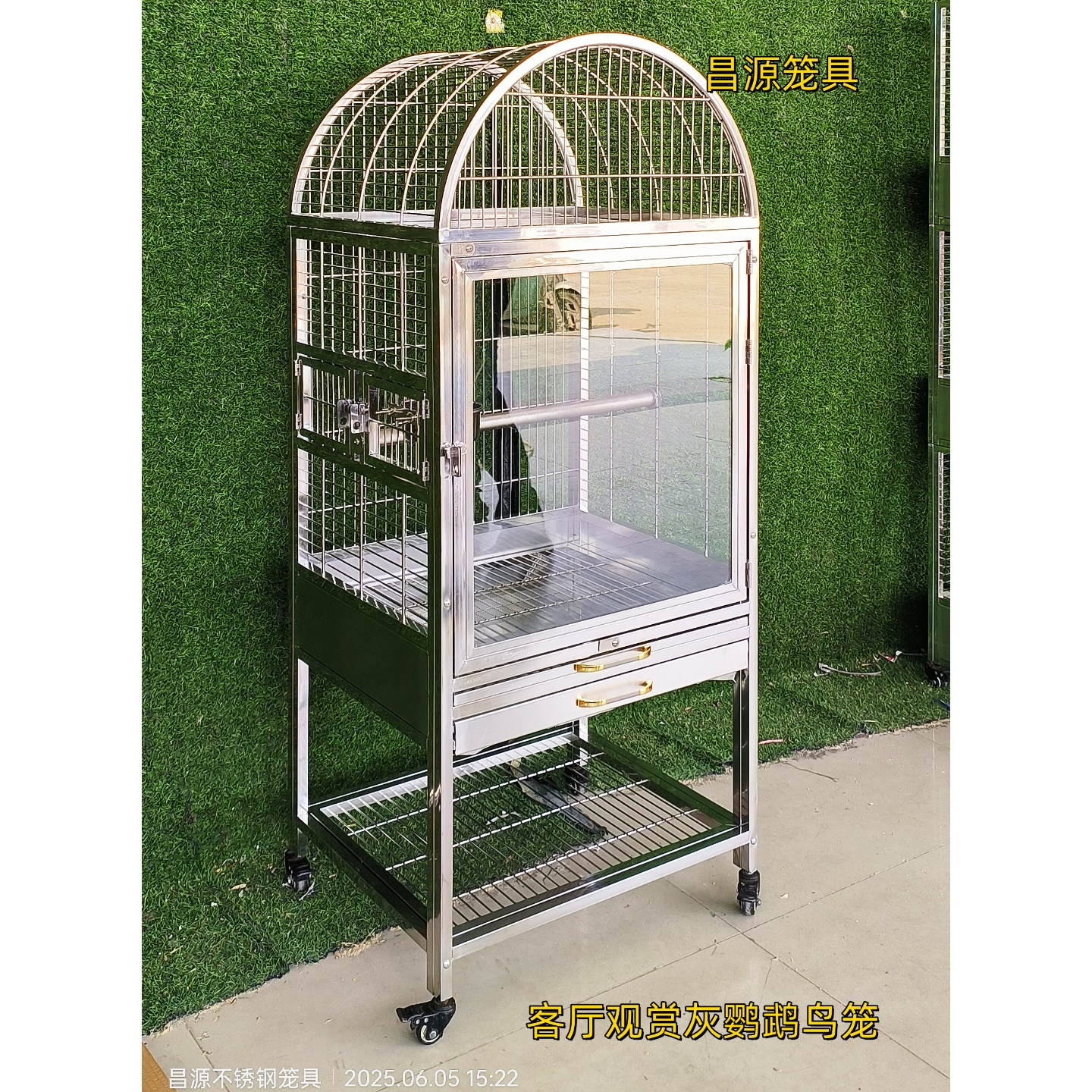 昌源精品不锈钢大型鹦鹉鸟笼厂家