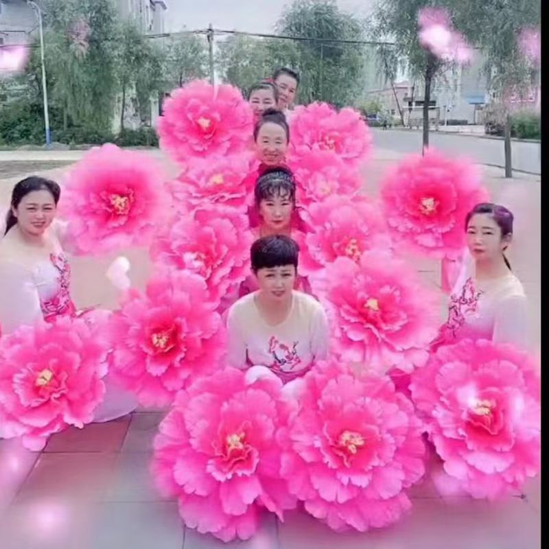 新款牡丹花舞蹈道具仿真花啦啦花