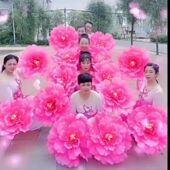 新款 牡丹花舞蹈道具仿真花手拿花舞蹈演出花舞蹈道具广场舞跳舞花