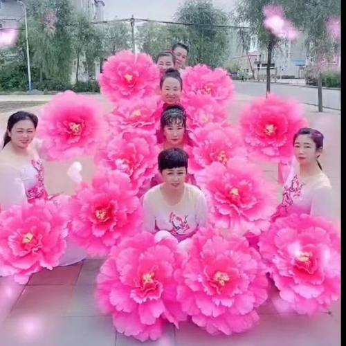 新款牡丹花舞蹈道具仿真花啦啦花