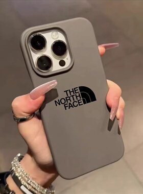 北面简约半包肤感高级适用iphone17pro纯色手机壳13马卡龙14苹果12Max散热16防摔11小红书爆款同款x/15保护套
